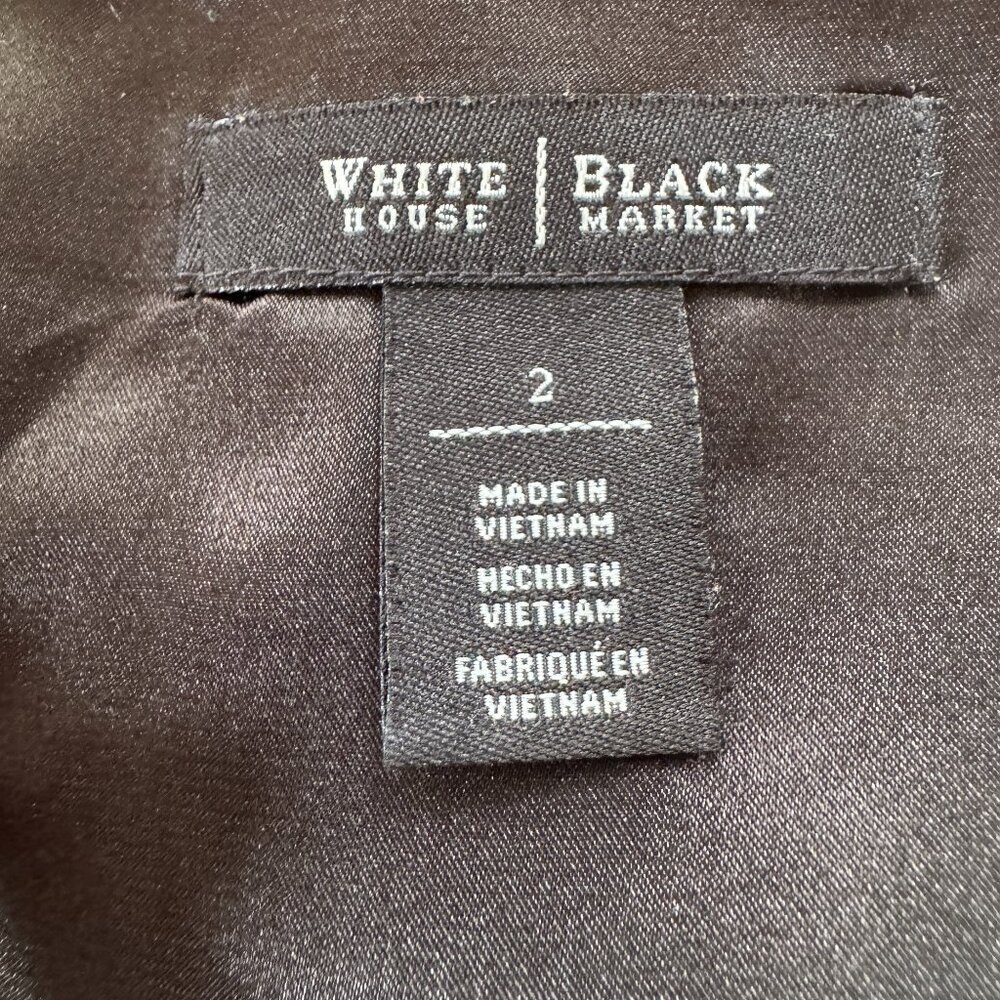 WHBM White House Black Market Asymmetrical Wrap Skirt Size 2 - Picture 4 of 5